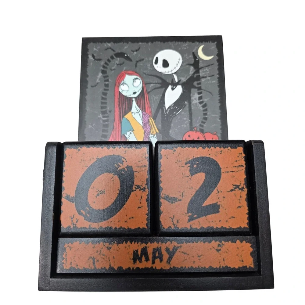 Disney Nightmare Before Christmas Jack Sally Perpetual Block Calendar A18663 W2‎